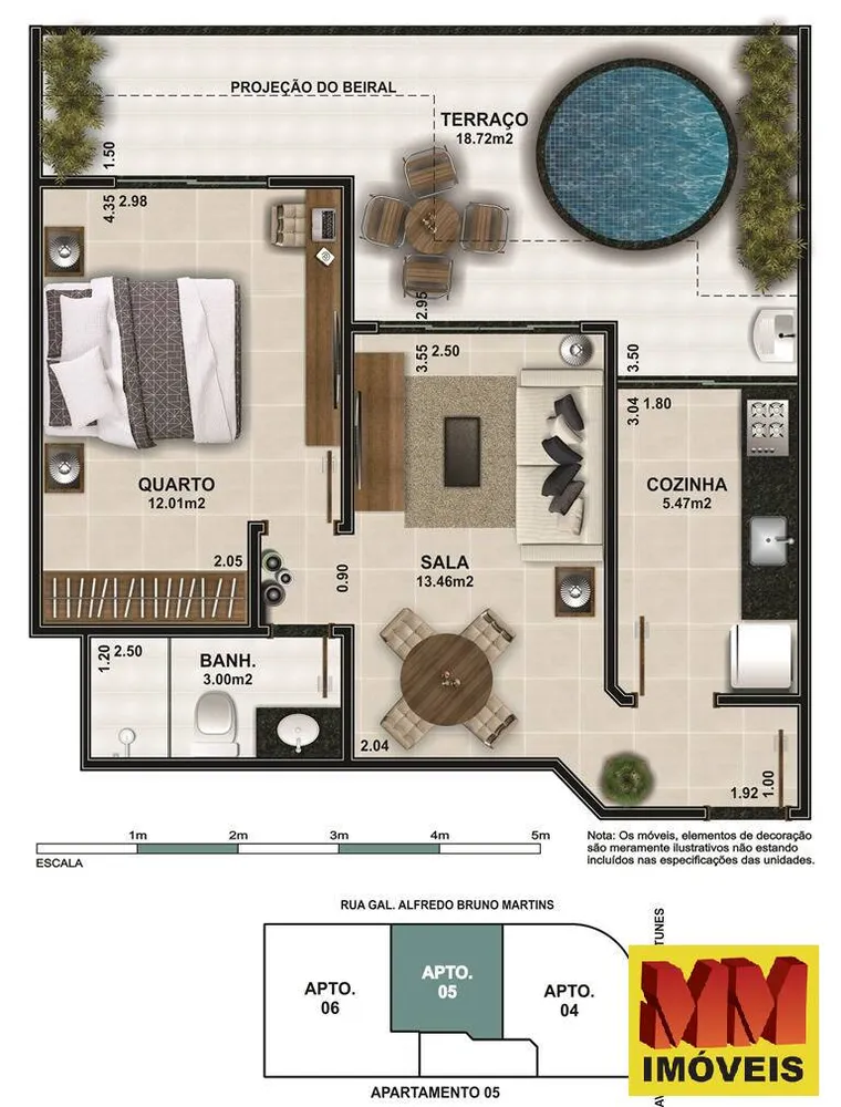 Cobertura, 1 quarto, 59 m² - Foto 22