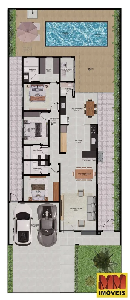 Casa de Condomínio, 3 quartos - Foto 3