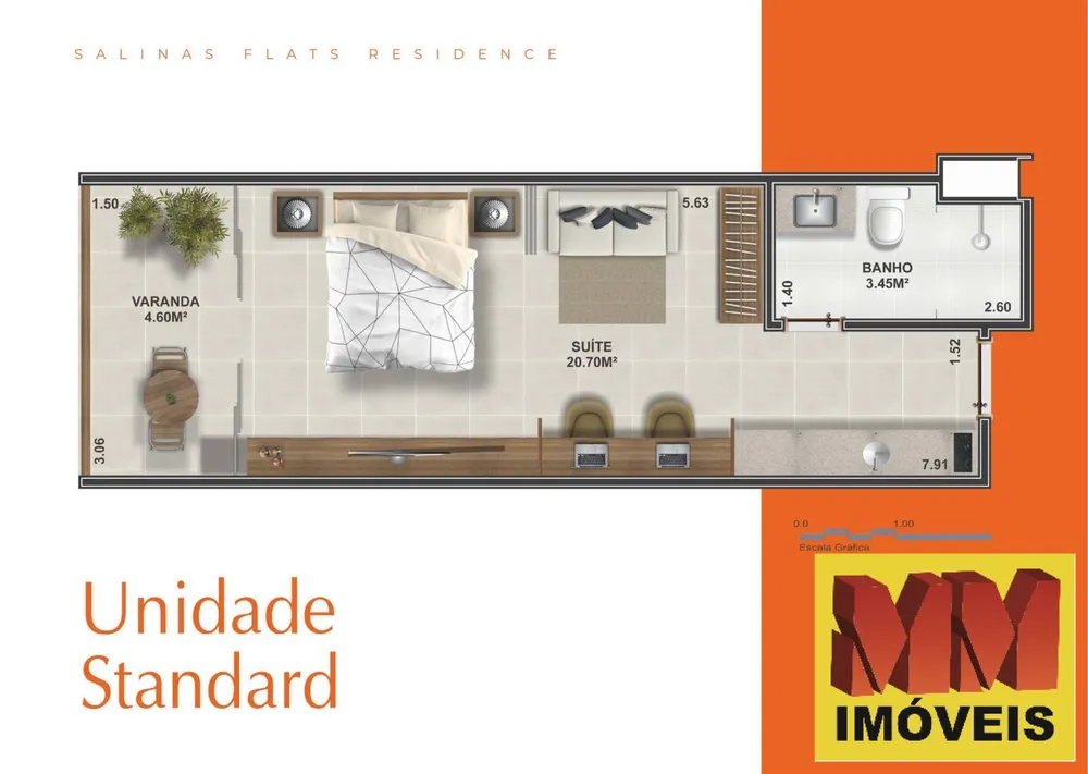 Flat/Apart Hotel, 1 quarto, 26 m² - Foto 7