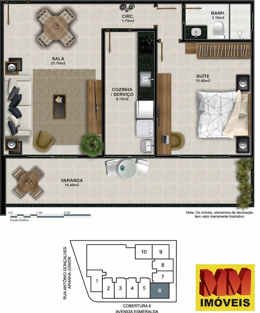 Apartamento, 1 quarto, 55 m² - Foto 35