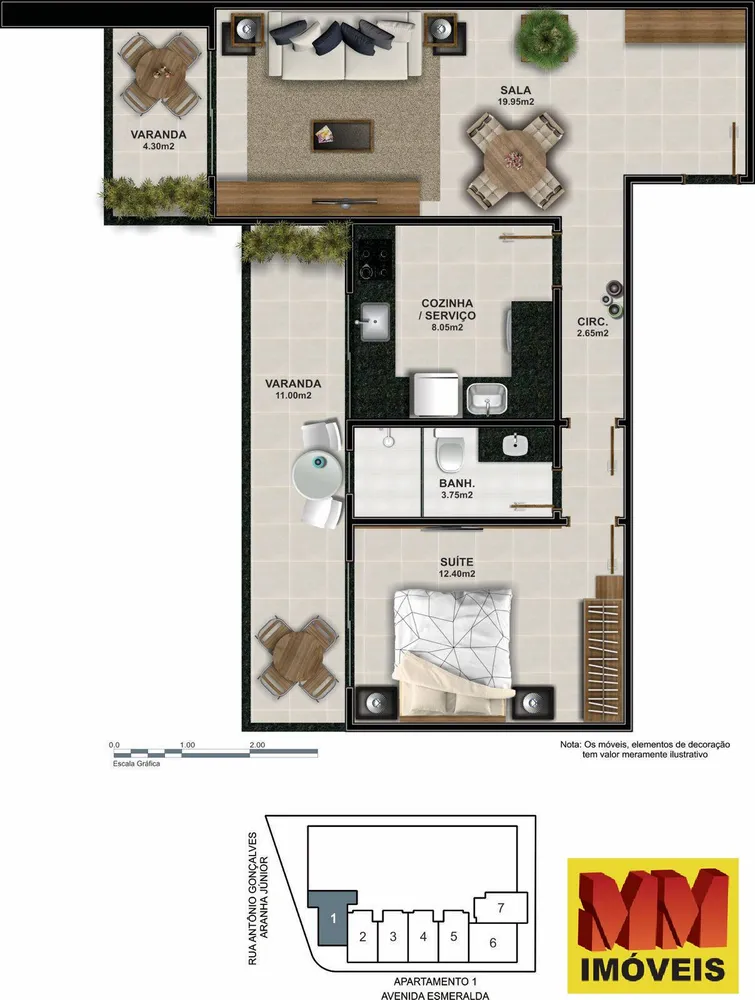 Apartamento, 1 quarto, 55 m² - Foto 33