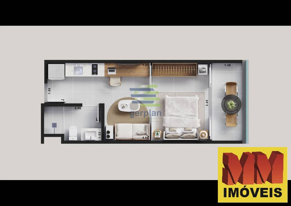 Apartamento, 1 quarto, 34 m² - Foto 3