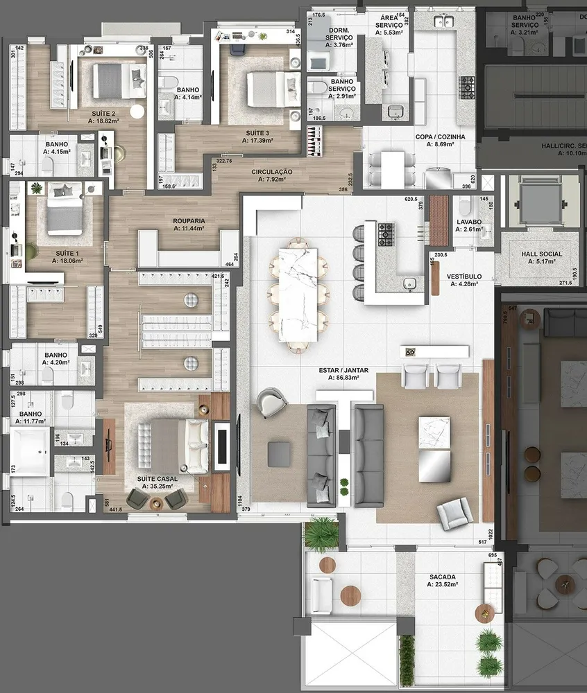 Apartamento, 4 quartos, 340 m² - Foto 4