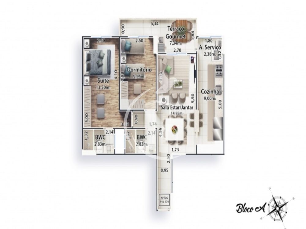 Apartamento, 2 quartos, 74 m² - Foto 35