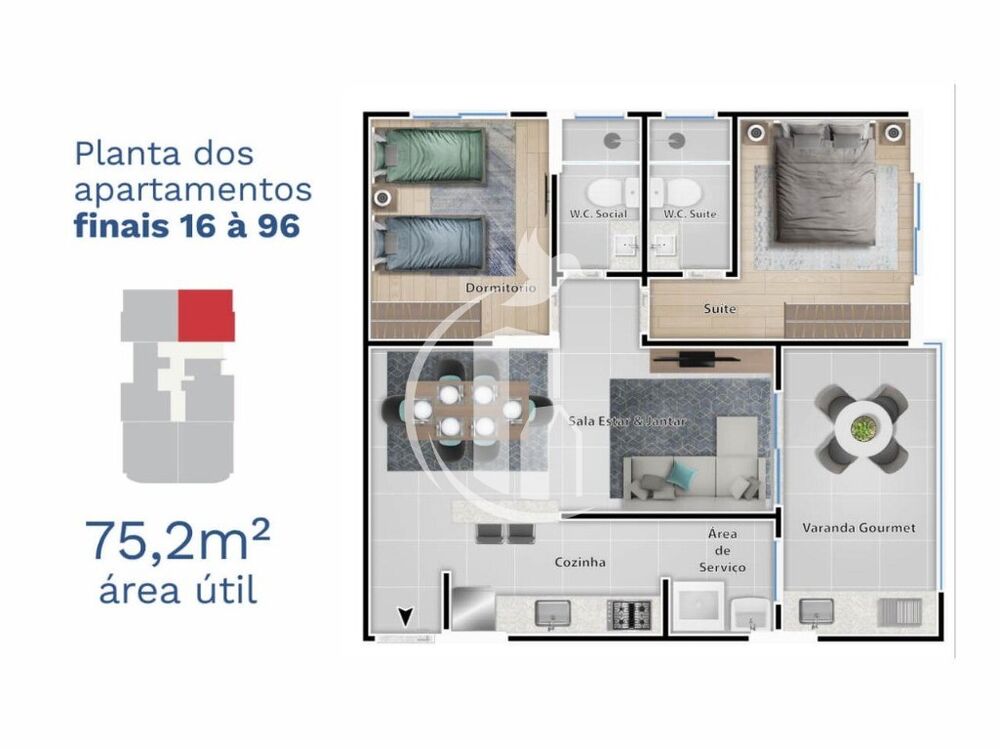 Apartamento, 2 quartos, 73 m² - Foto 17