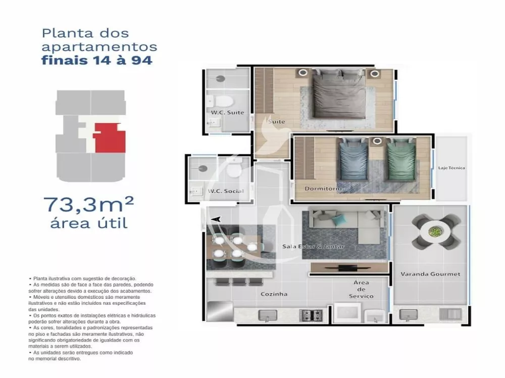 Apartamento, 2 quartos, 73 m² - Foto 15