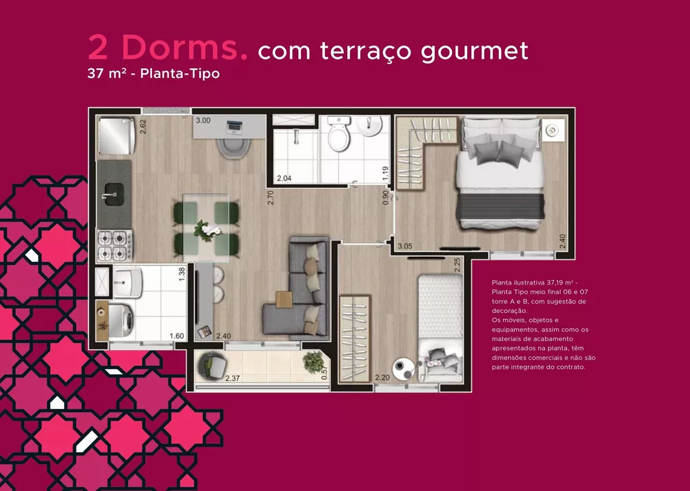 Apartamento, 2 quartos, 37 m² - Foto 8