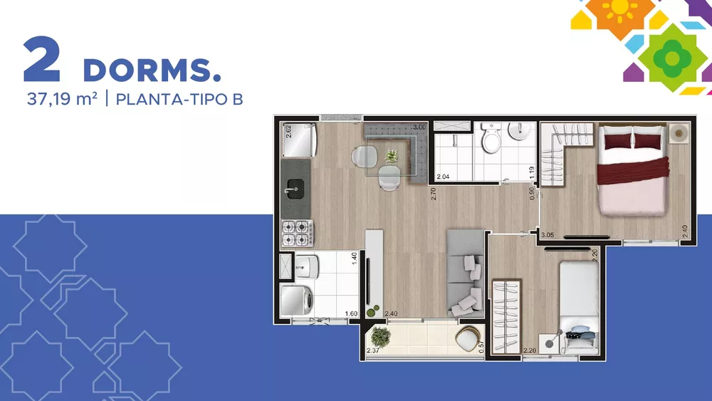 Apartamento, 2 quartos, 37 m² - Foto 7