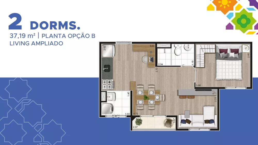 Apartamento, 2 quartos, 37 m² - Foto 8