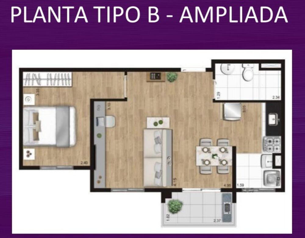 Apartamento, 2 quartos, 43 m² - Foto 4
