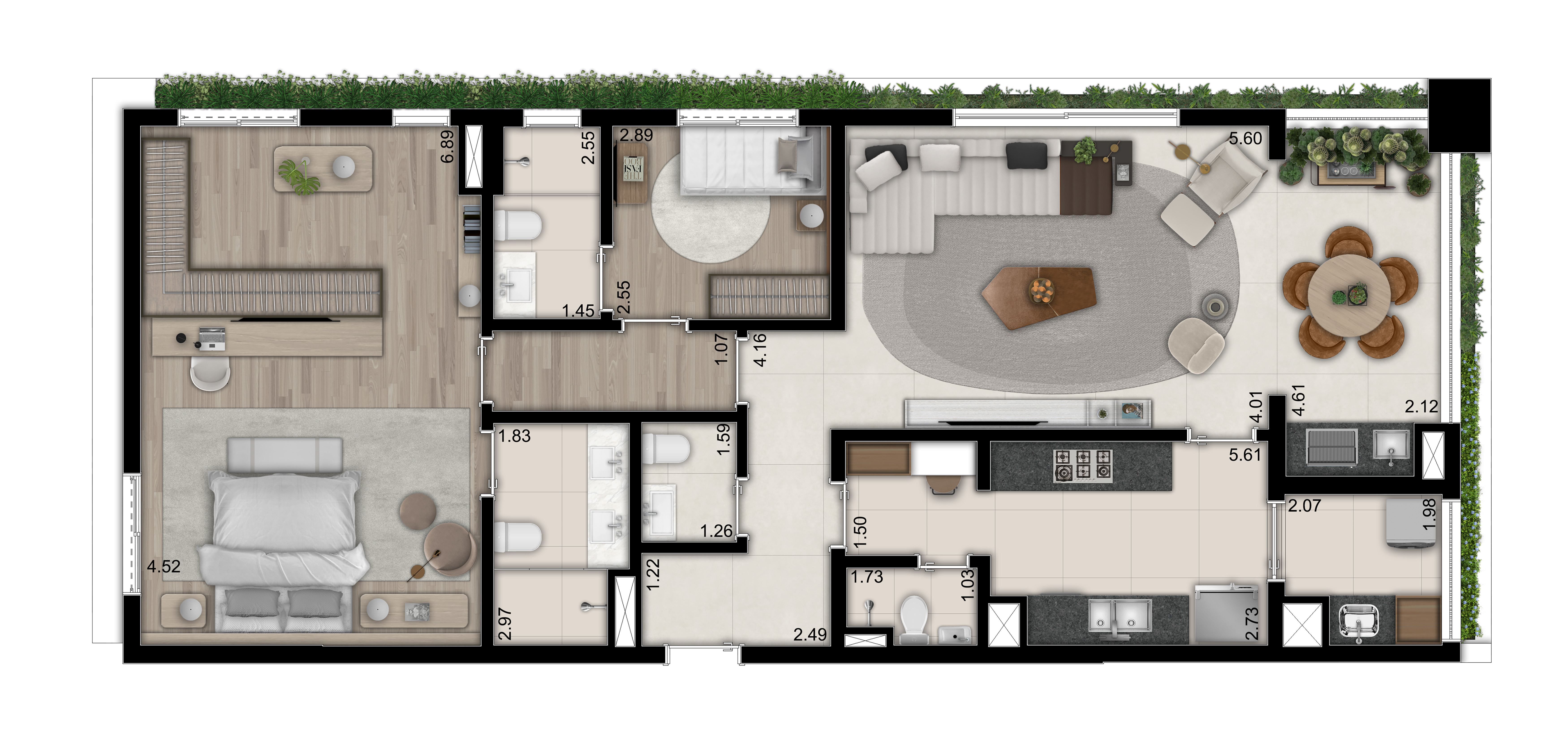 Apartamento à venda com 2 quartos, 137m² - Foto 6