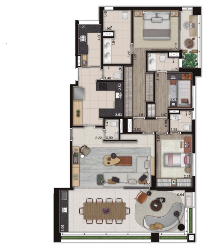 Apartamento à venda com 3 quartos, 155m² - Foto 12