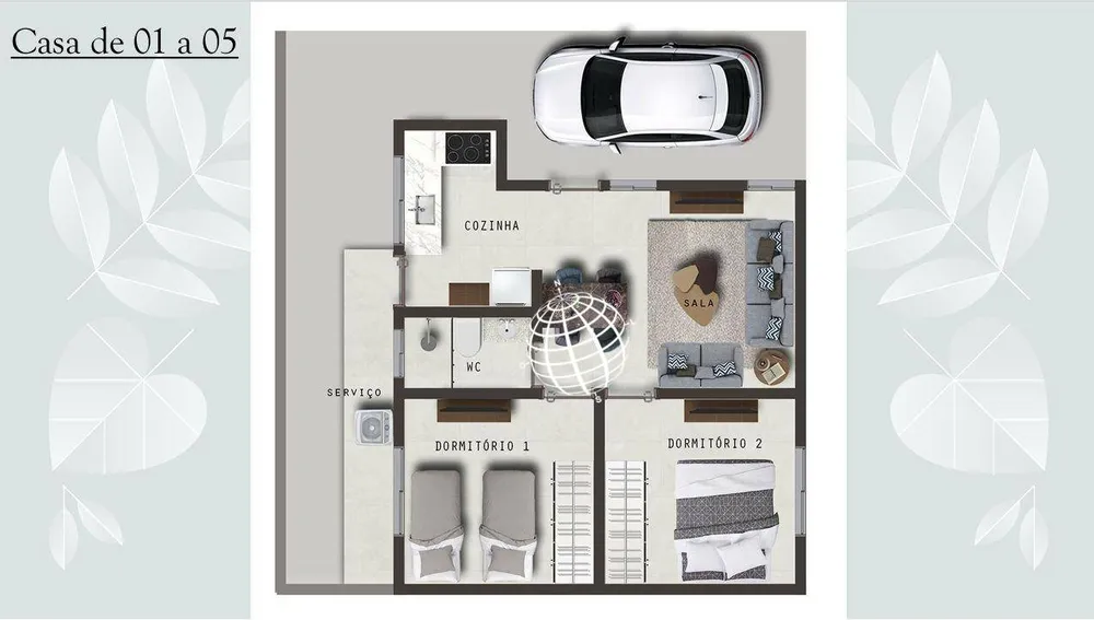Casa, 2 quartos, 47 m² - Foto 6
