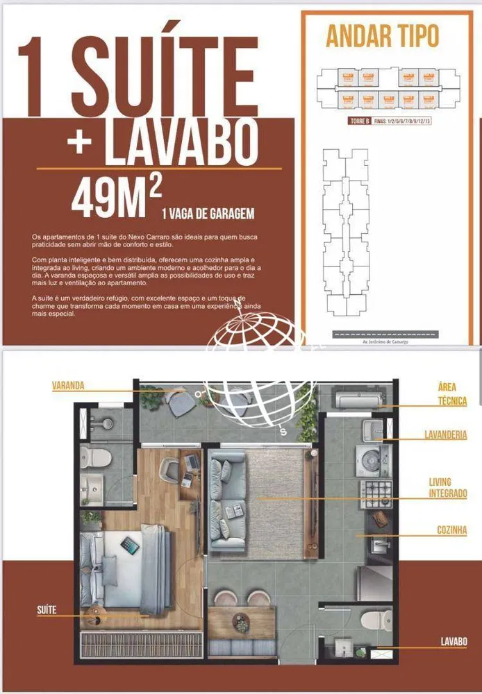 Apartamento, 1 quarto, 49 m² - Foto 11