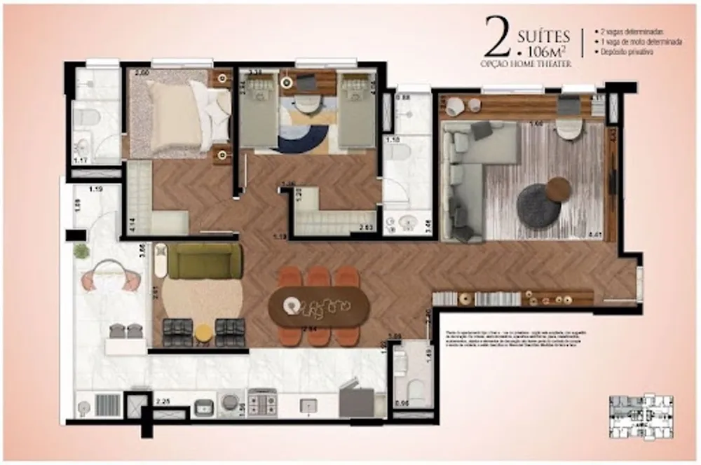 Apartamento, 2 quartos, 69 m² - Foto 14