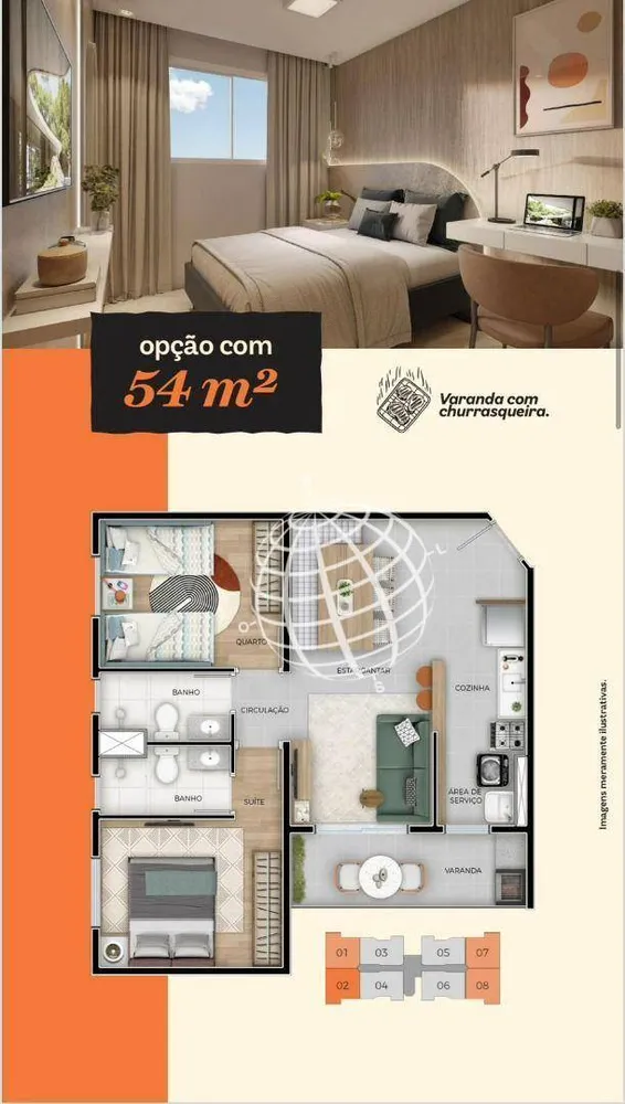 Apartamento, 2 quartos, 54 m² - Foto 4