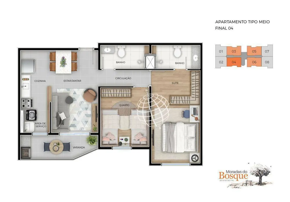 Apartamento, 2 quartos, 56 m² - Foto 8