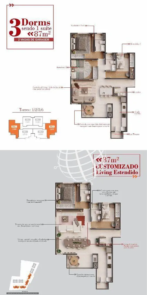 Apartamento, 3 quartos, 87 m² - Foto 3