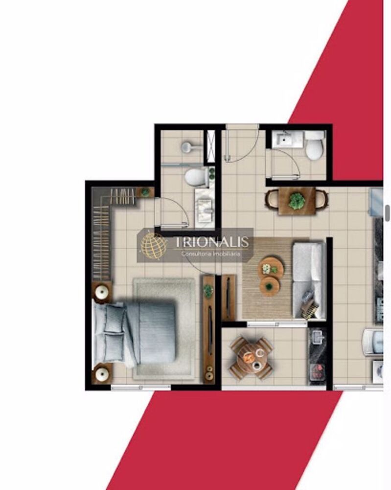 Apartamento à venda com 1 quarto, 44m² - Foto 8