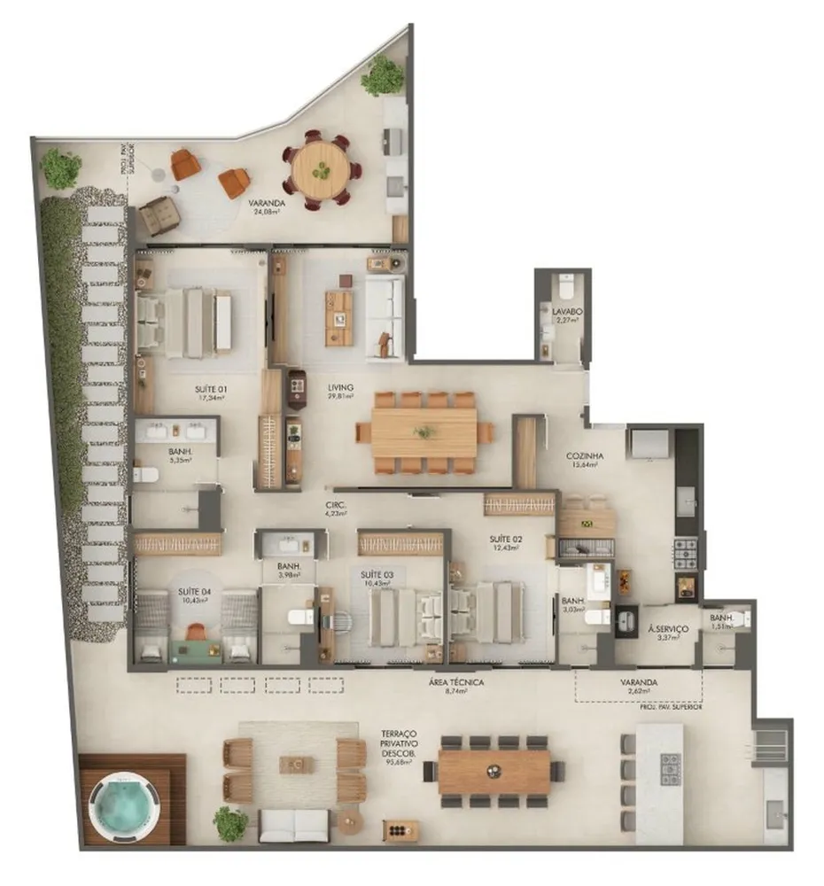 Apartamento, 4 quartos, 168 m² - Foto 12