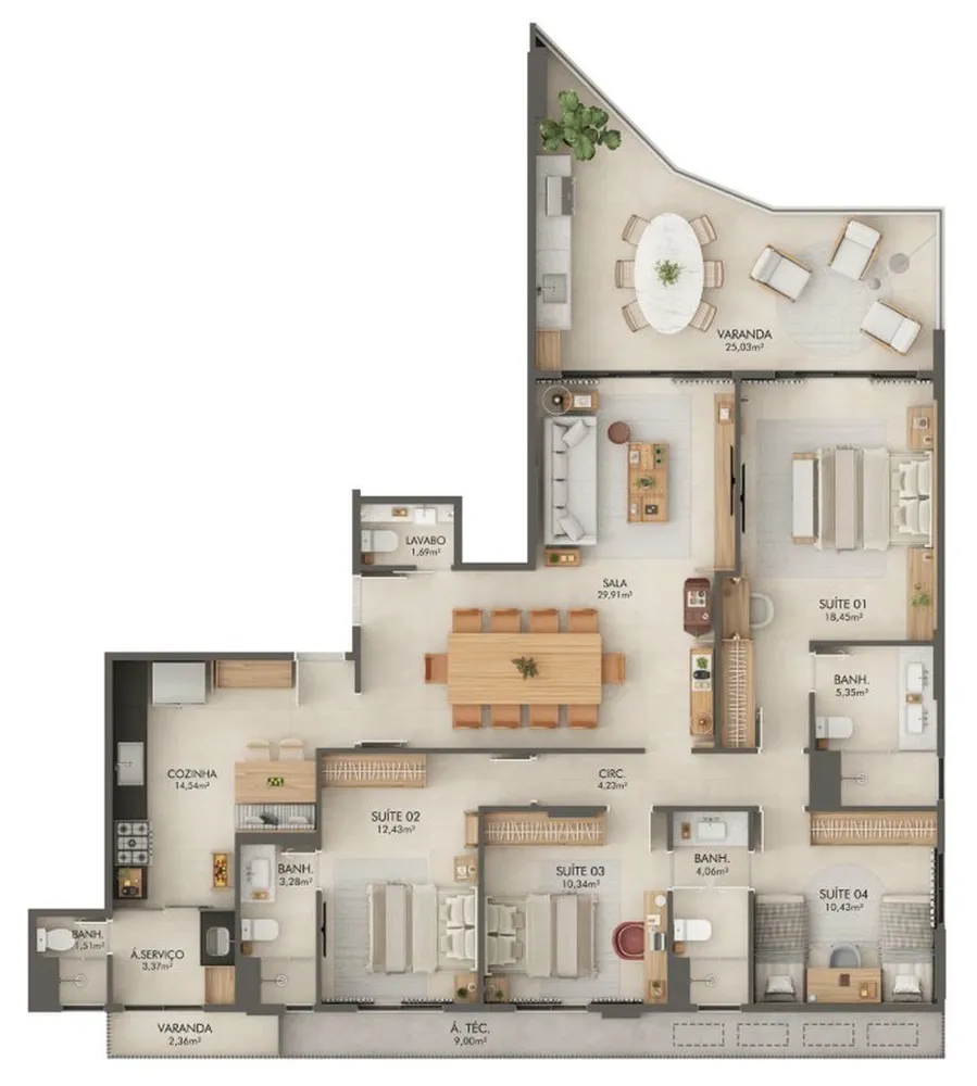 Apartamento, 4 quartos, 168 m² - Foto 8