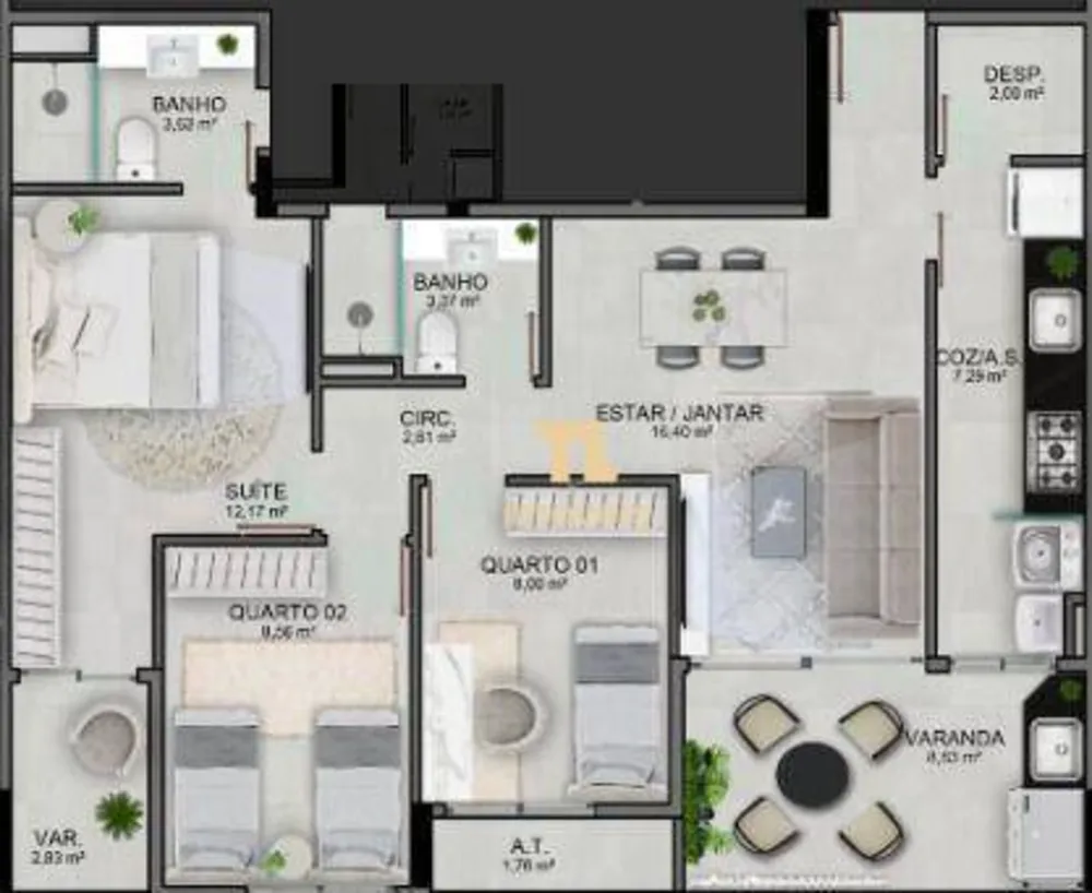 Apartamento, 3 quartos, 91 m² - Foto 8