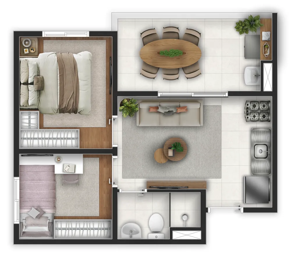Apartamento, 2 quartos, 35 m² - Foto 19