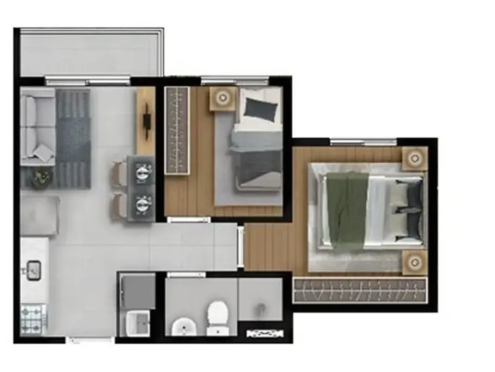 Apartamento, 2 quartos, 34 m² - Foto 7