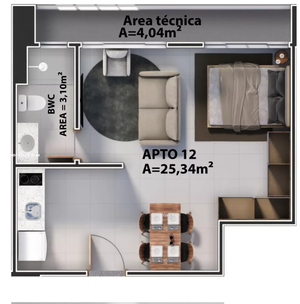 Flat/Apart Hotel, 35 m² - Foto 4