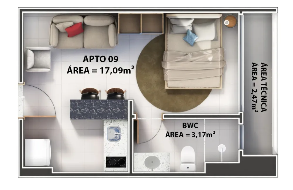 Flat/Apart Hotel, 35 m² - Foto 14