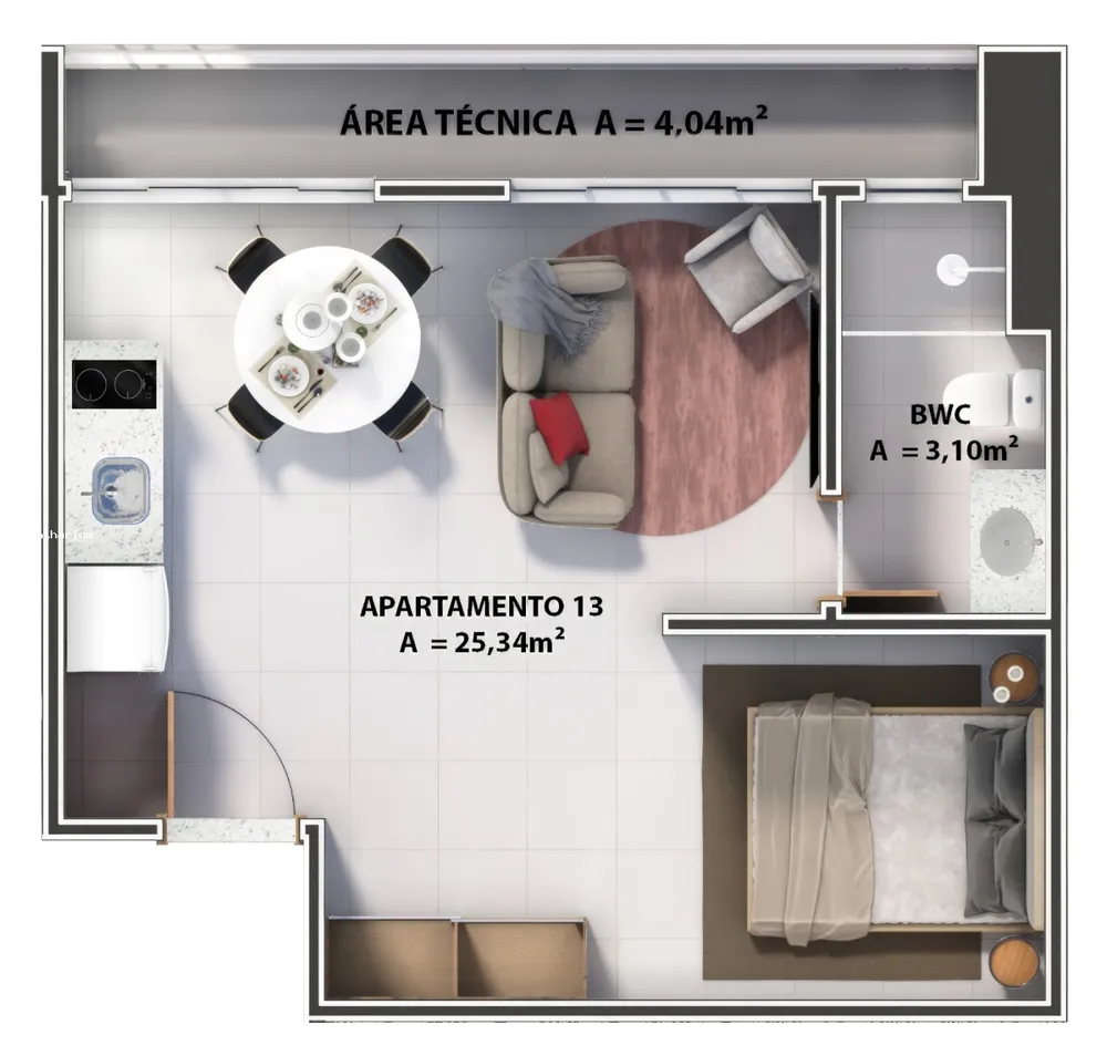 Flat/Apart Hotel, 35 m² - Foto 12