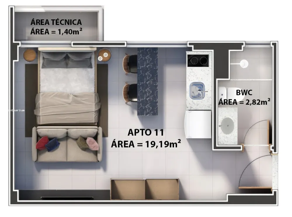 Flat/Apart Hotel, 35 m² - Foto 15
