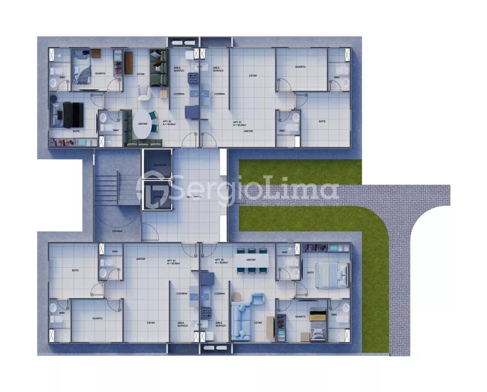 Apartamento, 2 quartos, 50 m² - Foto 2