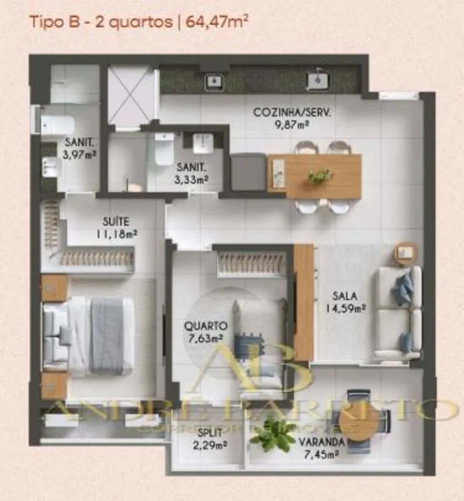 Apartamento, 1 quarto, 46 m² - Foto 15