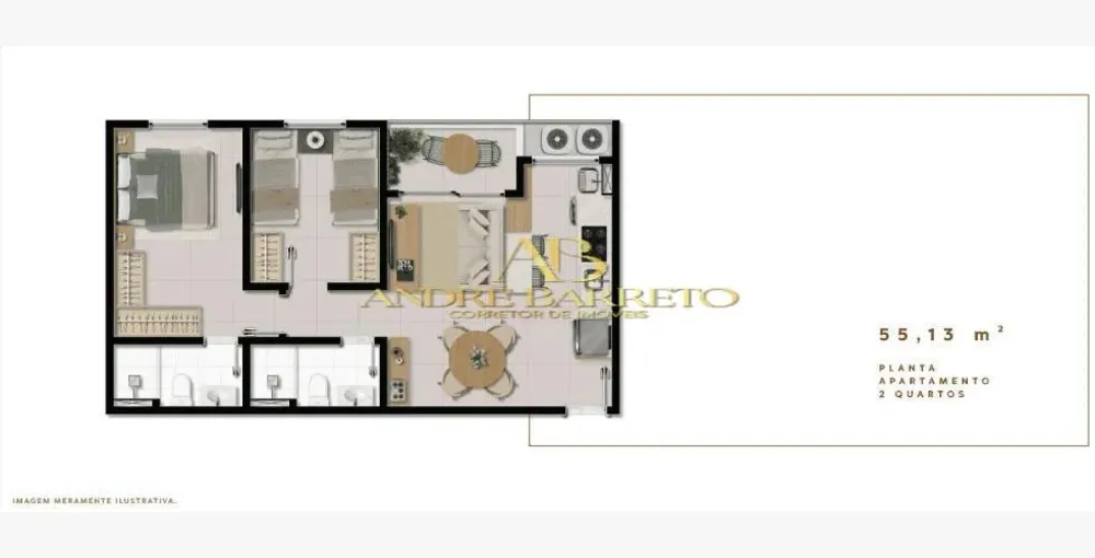 Apartamento, 2 quartos, 55 m² - Foto 8