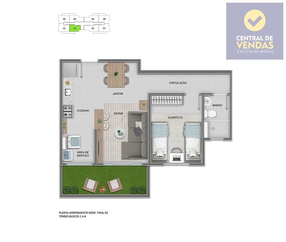 Apartamento, 2 quartos - Foto 2