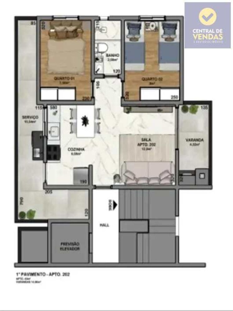 Cobertura, 3 quartos, 90 m² - Foto 1