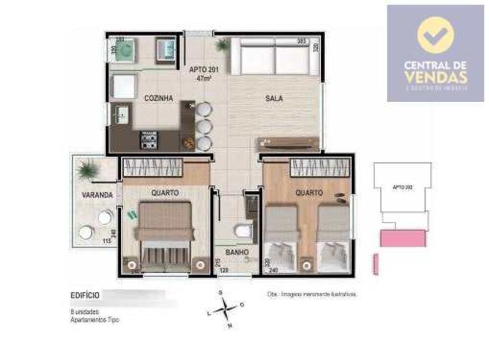 Cobertura à venda com 2 quartos, 49m² - Foto 1