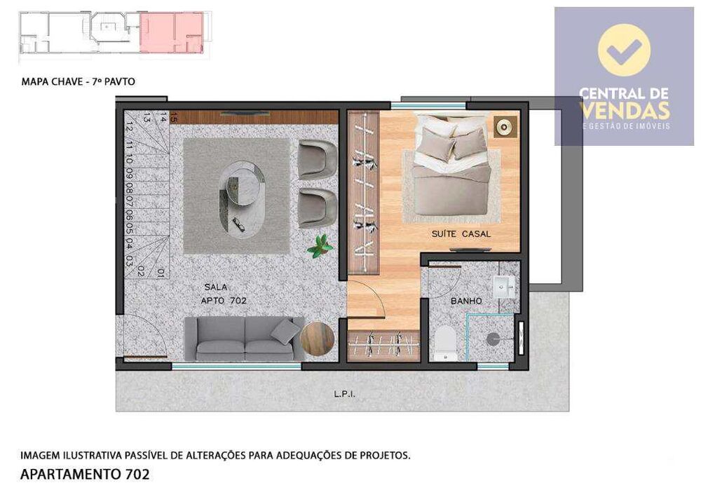 Cobertura, 1 quarto, 72 m² - Foto 1