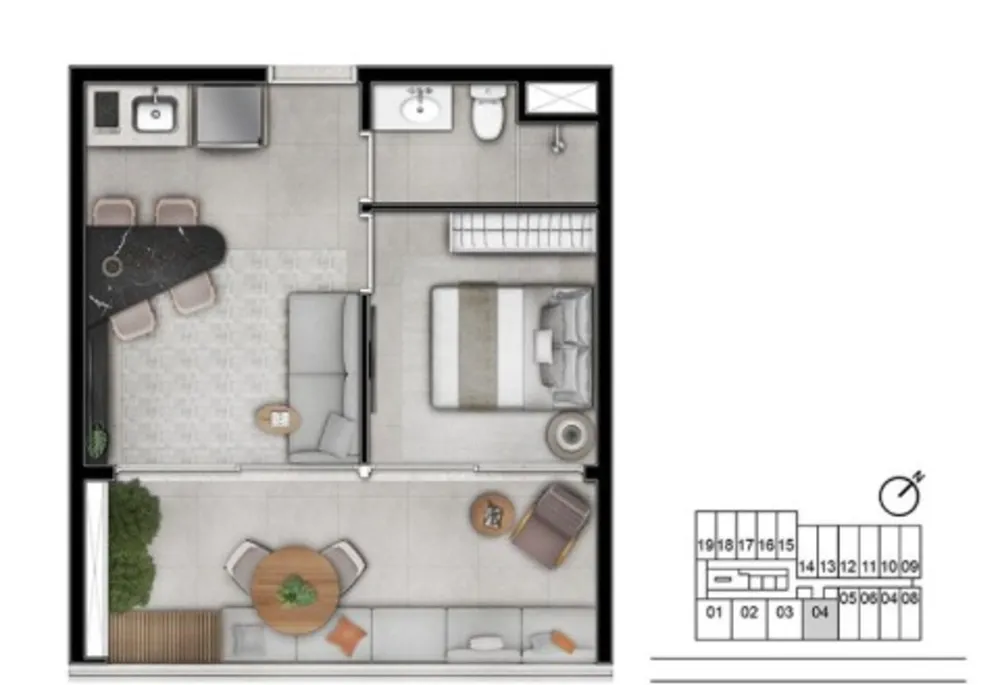 Apartamento, 1 quarto, 40 m² - Foto 16