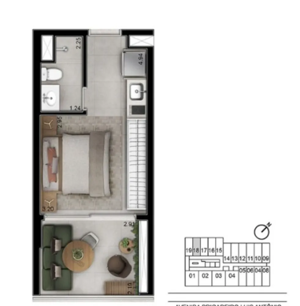 Apartamento, 1 quarto, 28 m² - Foto 20
