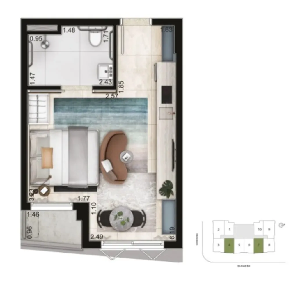 Apartamento, 1 quarto, 29 m² - Foto 6