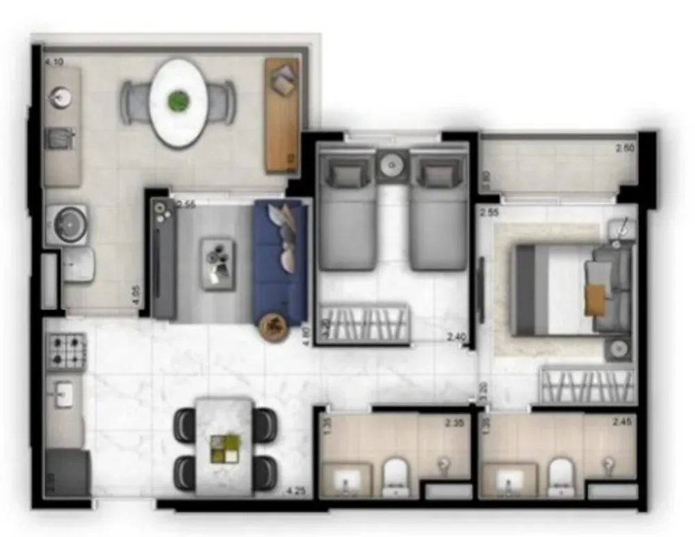 Apartamento, 2 quartos, 65 m² - Foto 8