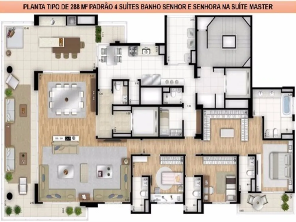 Apartamento, 4 quartos, 288 m² - Foto 4