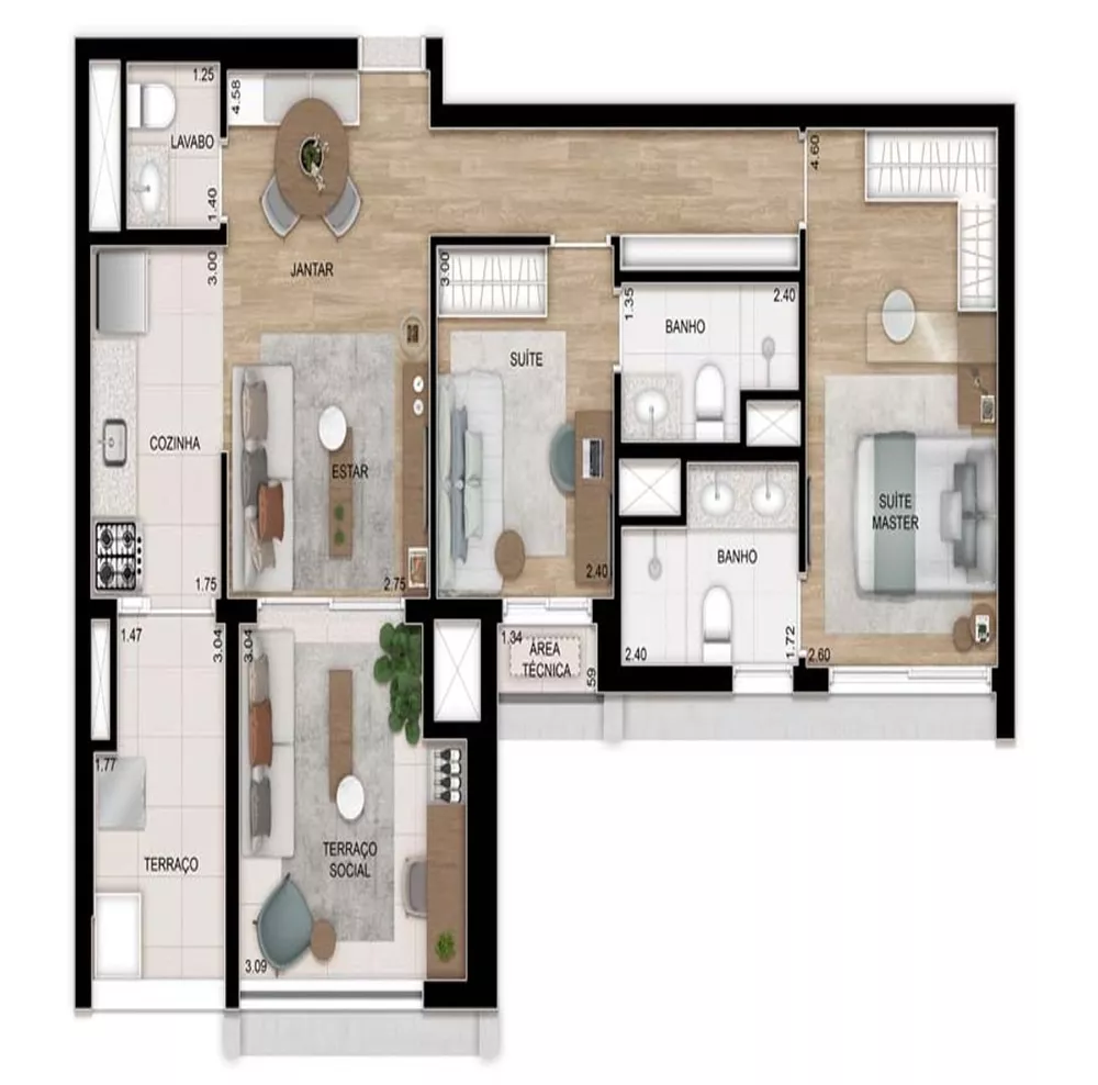 Apartamento, 2 quartos, 80 m² - Foto 8
