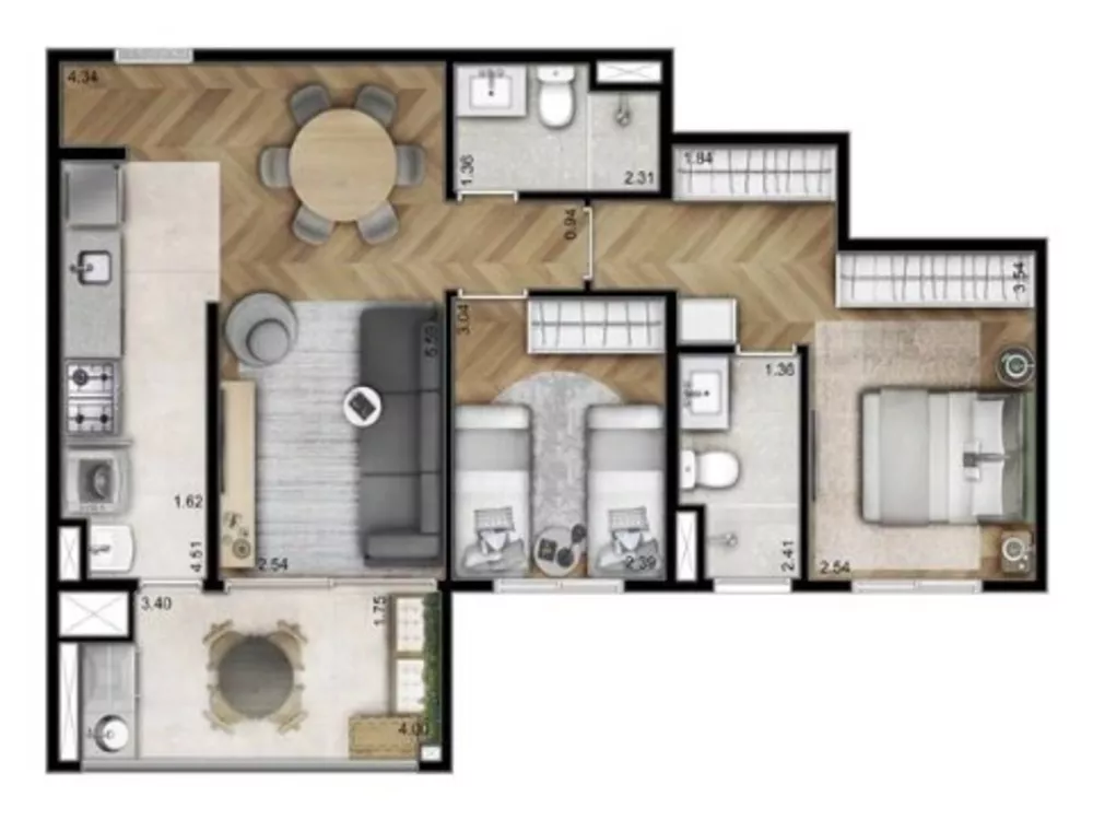 Apartamento, 2 quartos, 67 m² - Foto 24