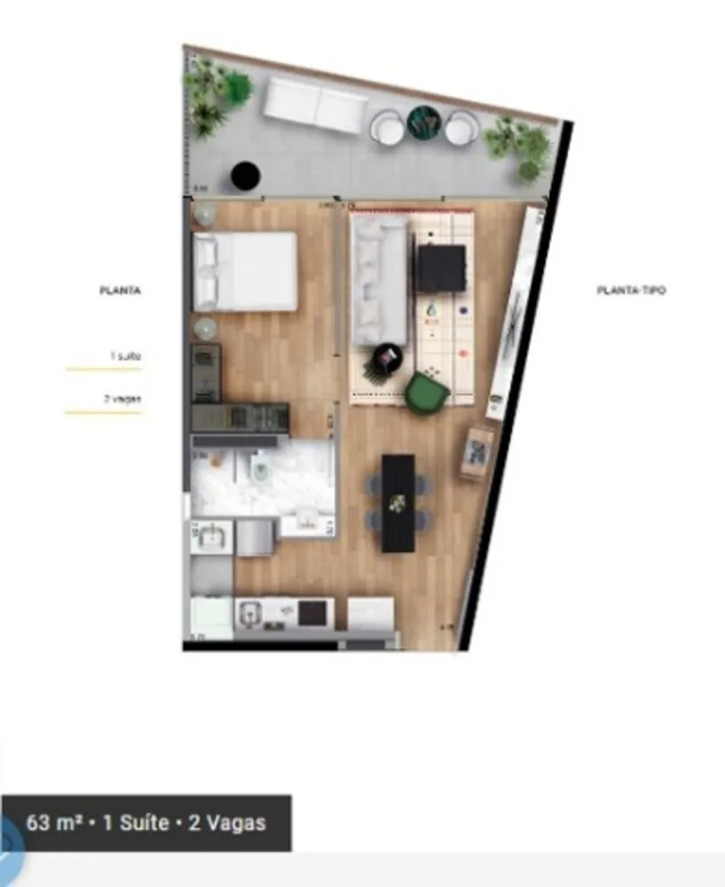 Apartamento, 1 quarto, 61 m² - Foto 8