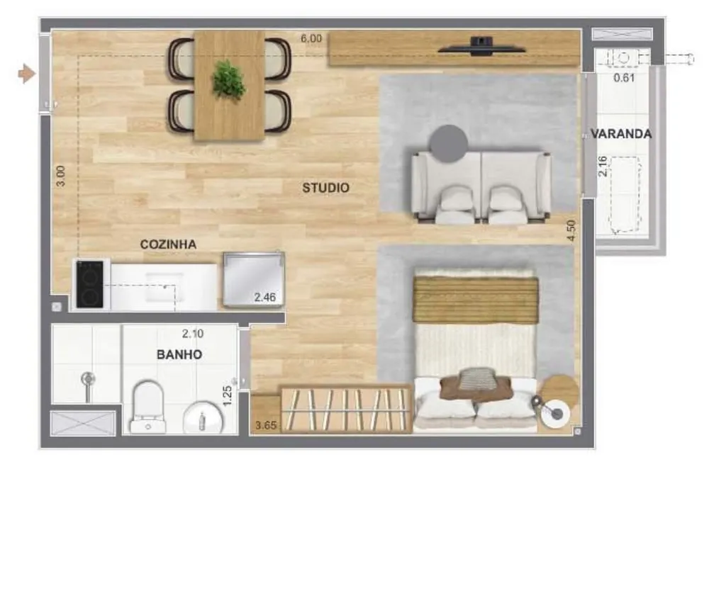 Apartamento, 2 quartos, 39 m² - Foto 12