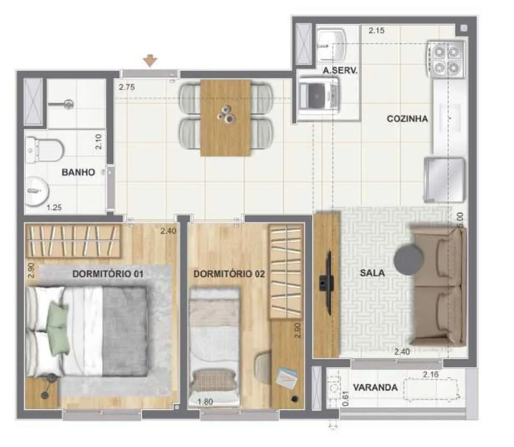 Apartamento, 2 quartos, 50 m² - Foto 20