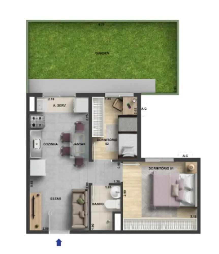 Apartamento, 1 quarto - Foto 6